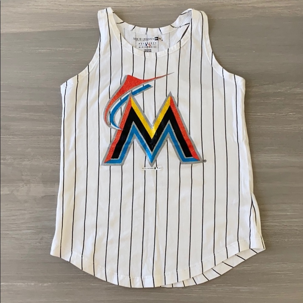 Genuine Merchandise Girls Marlins Glitter Tank